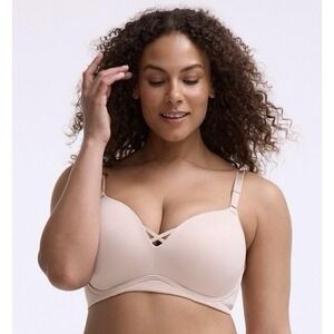 Torrid Dream Wire Free Push Up Smooth Bra Plus Size 42D Rose Dust